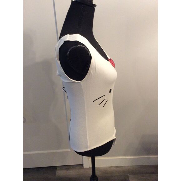 Hello Kitty Sanio Medium Tank Body Suit Women's Bow Criss Cross Back - Picture 3 of 5